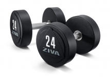 Гантели уретановые ZIVA ZVO-DBPU-1661-GY 50 кг (пара)